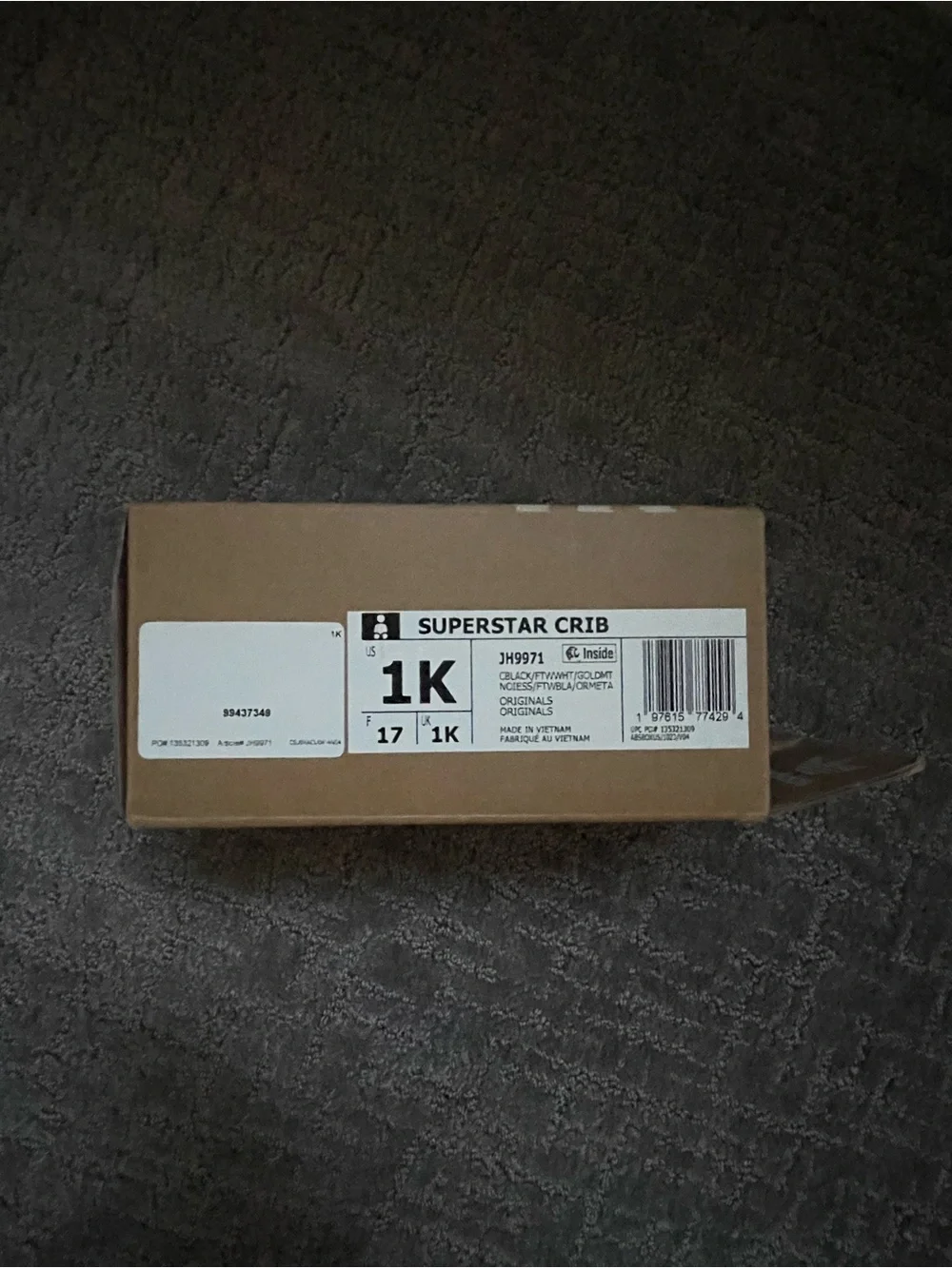 adidas Superstar Crib Velcro Shoes- Brand New 1K